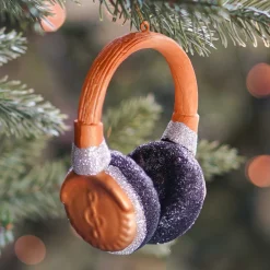 Kersthanger Koptelefoon | Glas | Goud | 10cm