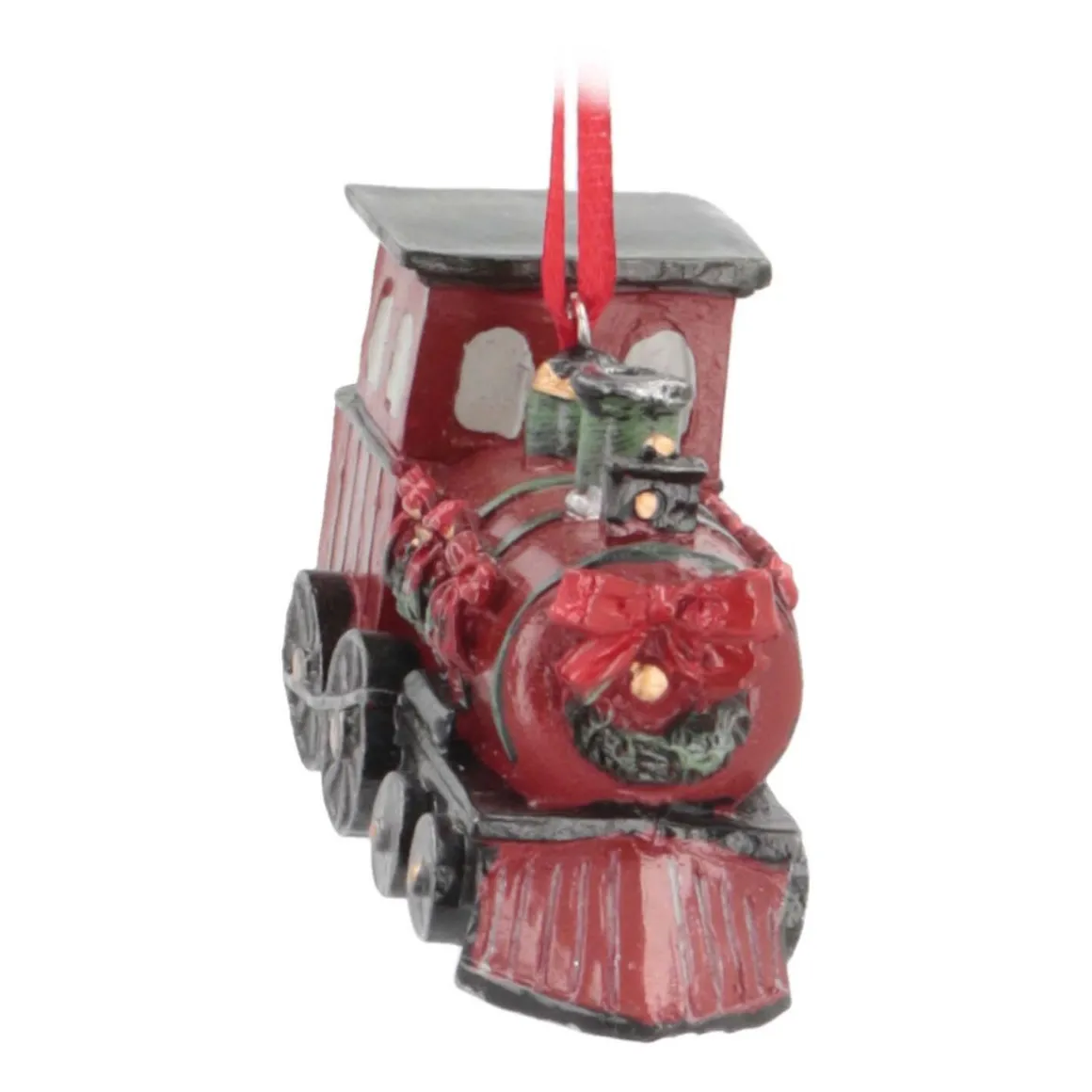 Kersthanger Locomotief | Polyresin | Rood | 11cm