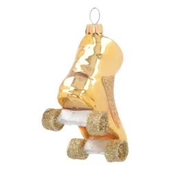 Kersthanger Rolschaats | Glas | Goud | 8cm
