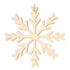 Kersthanger Sneeuwvlok | Hout | 12 Cm