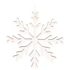 Kersthanger Sneeuwvlok | Hout | Wit | 12 Cm