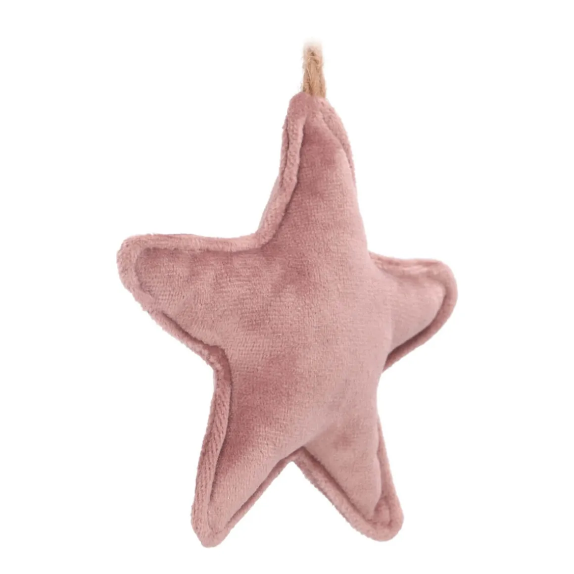 Kersthanger Ster | Flanel | Oudroze | 12 Cm