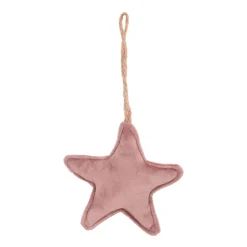 Kersthanger Ster | Flanel | Oudroze | 12 Cm