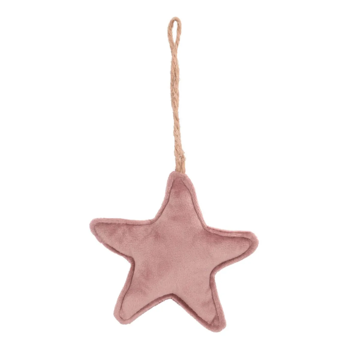 Kersthanger Ster | Flanel | Oudroze | 12 Cm