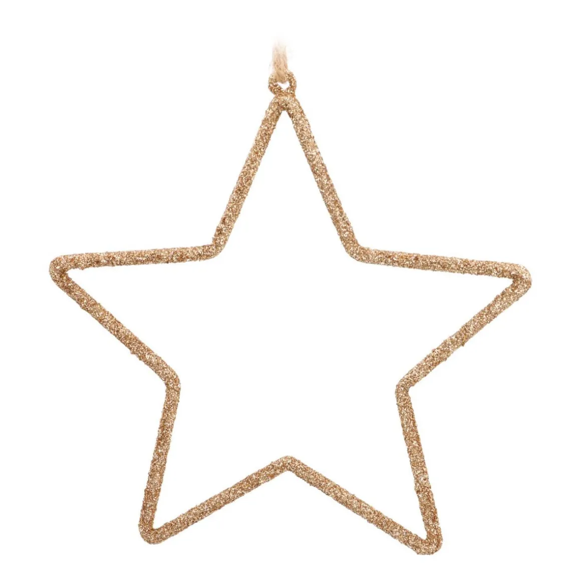 Kersthanger Ster Met Glitters | 14 Cm | Goud
