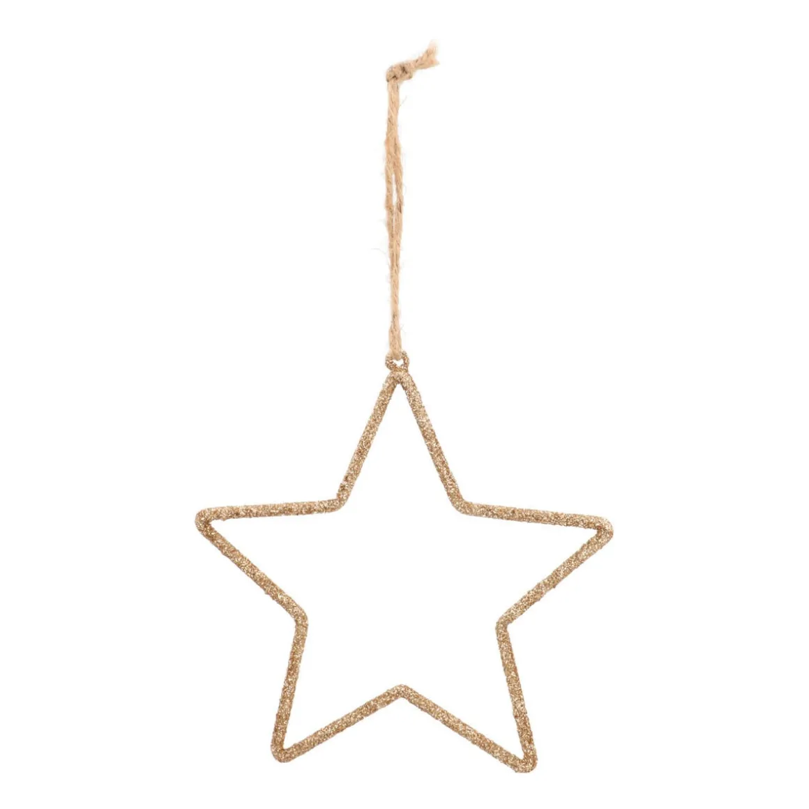Kersthanger Ster Met Glitters | 14 Cm | Goud