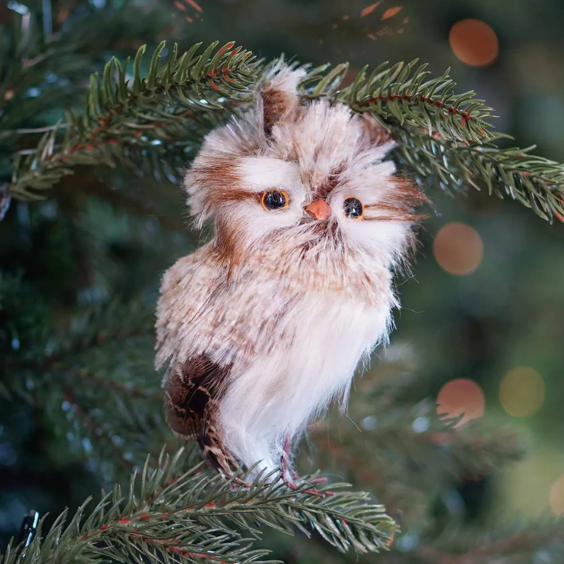 Kersthanger Uil | 13 Cm | Grijs-bruin