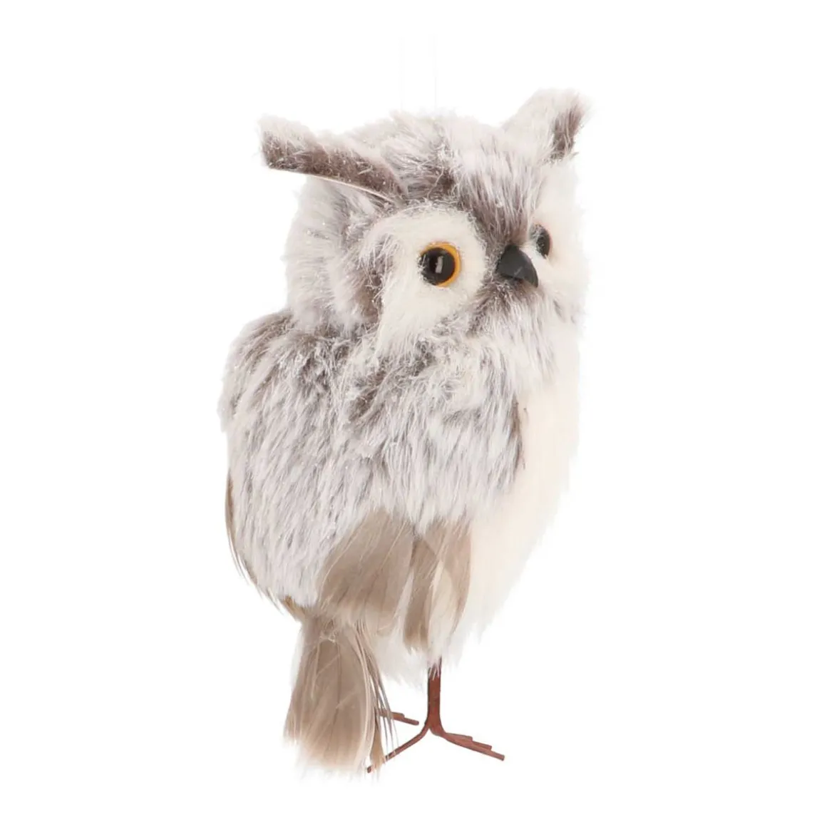 Kersthanger Uil | Grijs | 13 Cm
