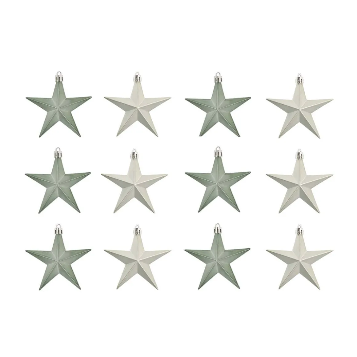 Kersthangers Sterren 12 St | Cottage Green | 10 Cm