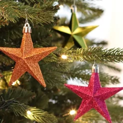Kersthangers Sterren 12 St | Multikleur Mix | 10 Cm