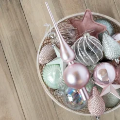 Kersthangers Sterren 12 St | 'Romantic Pastel' Mix | 10 Cm