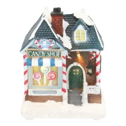Kersthuisje Candy Shop 13,5 Cm LED