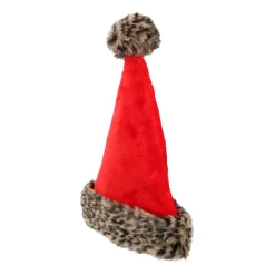Kerstmuts Met Panterprint | Faux Fur | 40 Cm
