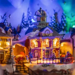 Kersttafereel Met Boek | 27 Cm| Led & Muziek