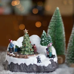 Kersttafereel Tree And Train 17,5 Cm Music
