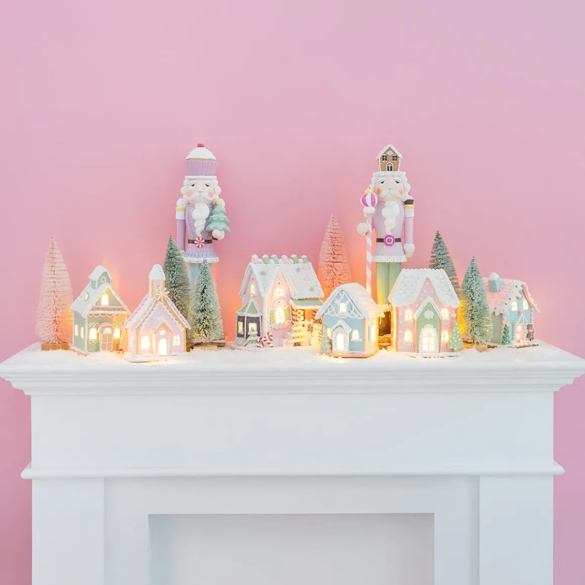 Koekhuisje Van Klei | Pastelkleuren | Led | Handgemaakt | 19cm