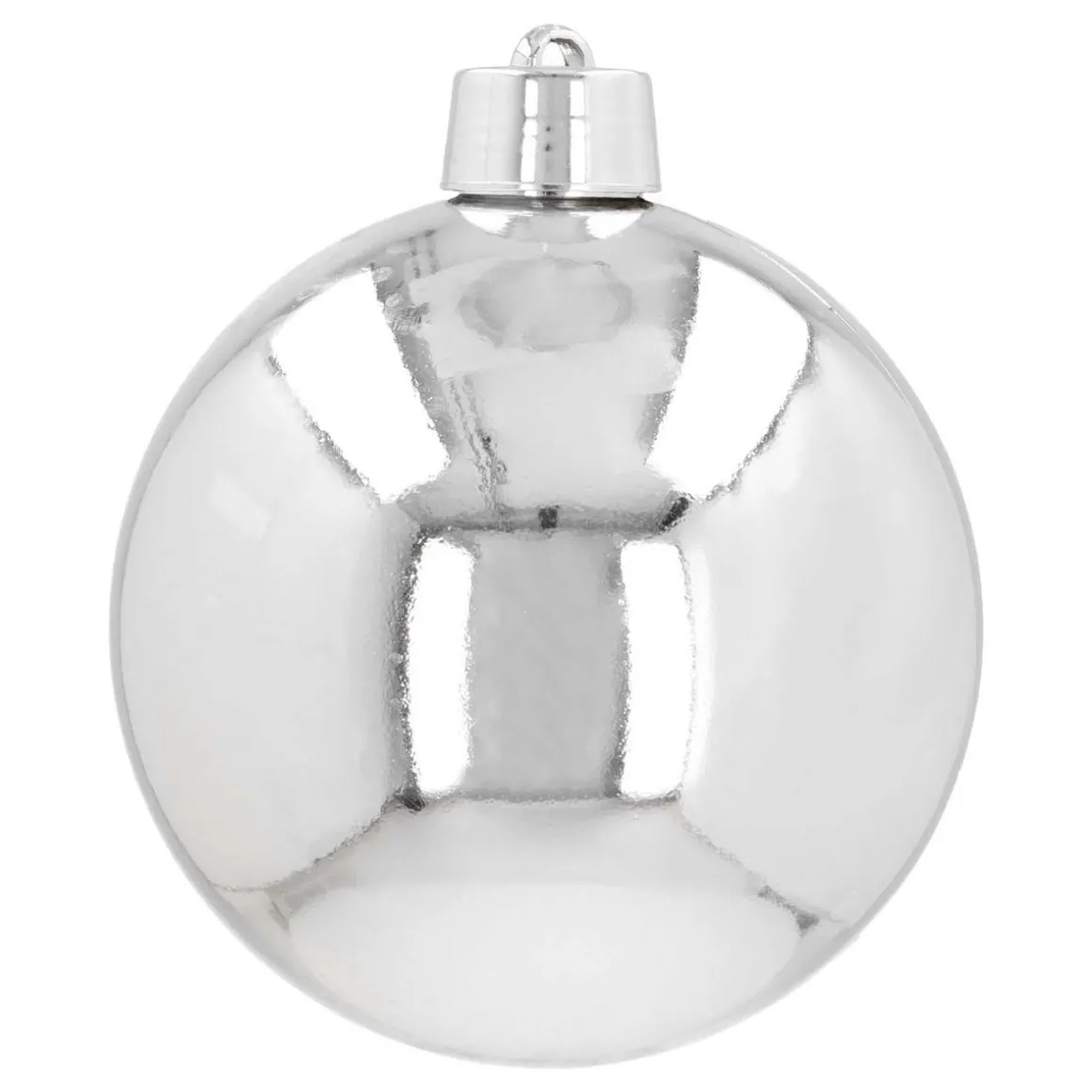 Kunststof Kerstbal XXL 20cm Glanzend Zilver
