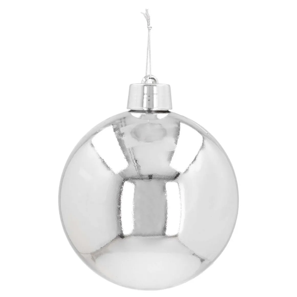 Kunststof Kerstbal XXL 20cm Glanzend Zilver