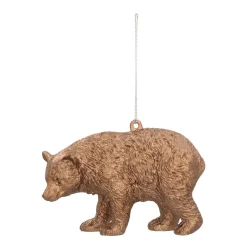 Kunststof Kersthanger Beer | Brons | 12 Cm