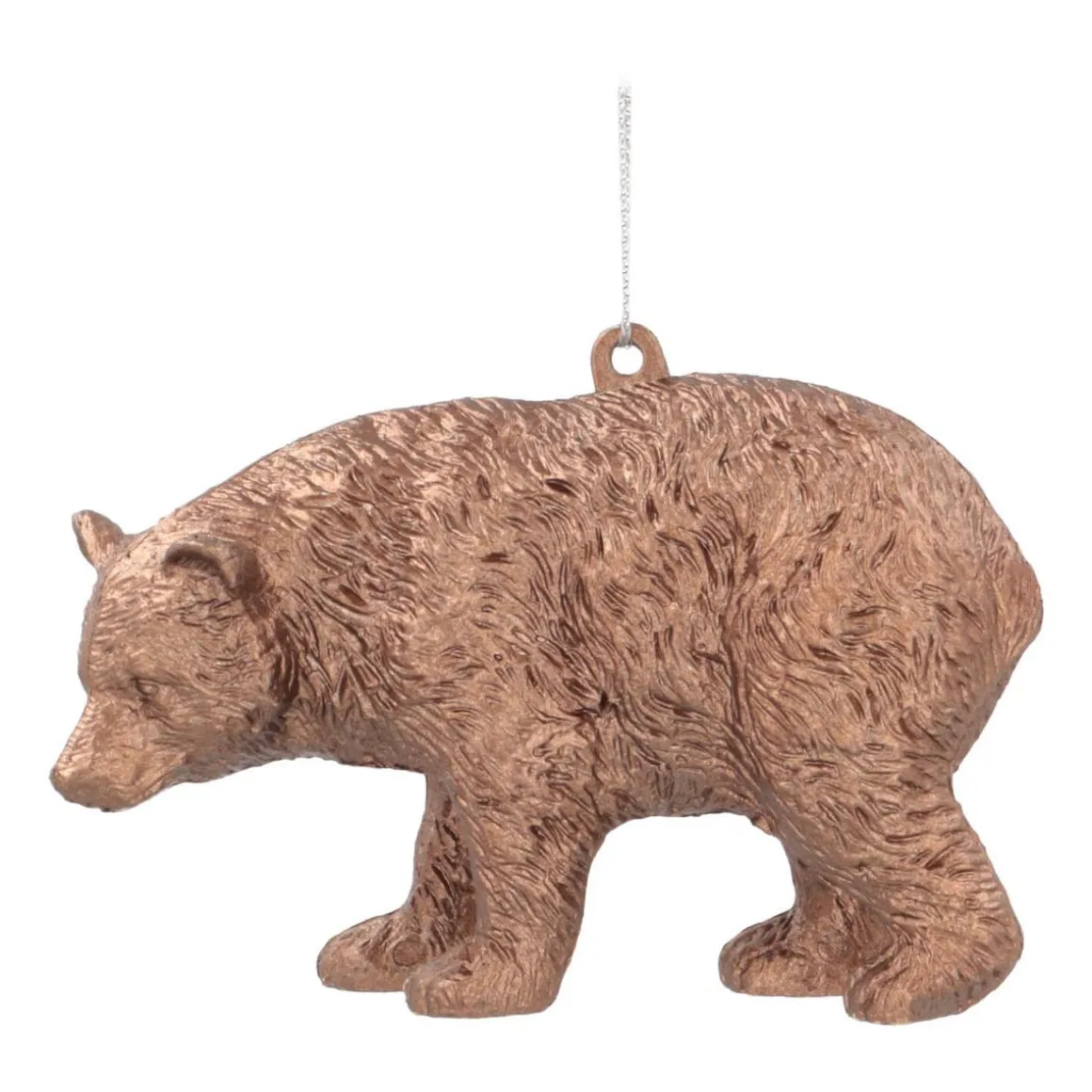 Kunststof Kersthanger Beer | Brons | 12 Cm