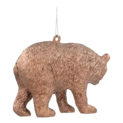 Kunststof Kersthanger Beer | Brons | 12 Cm