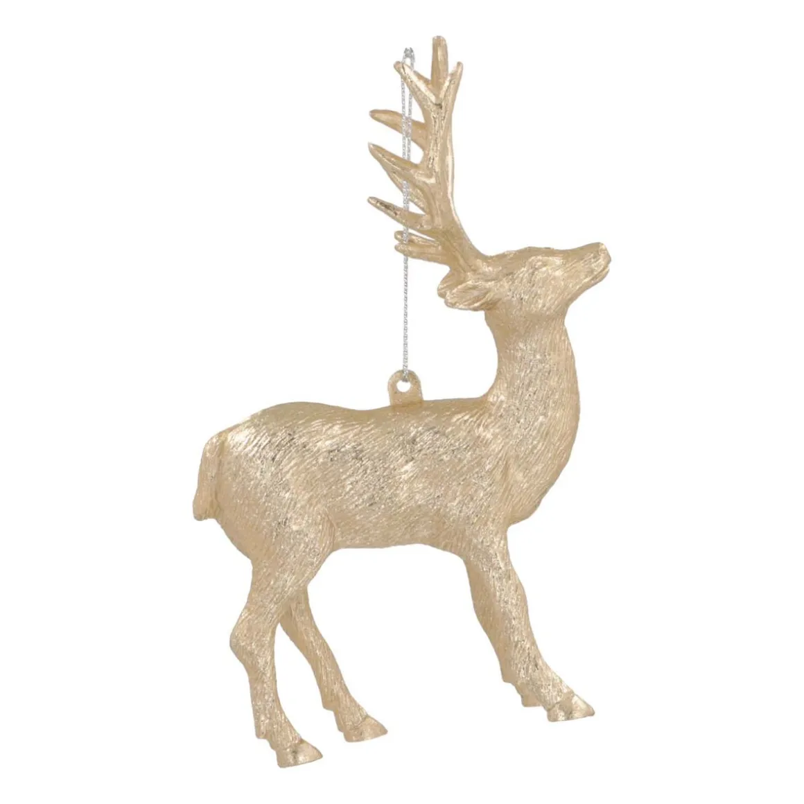 Kunststof Kersthanger Rendier | Champagne | 15 Cm