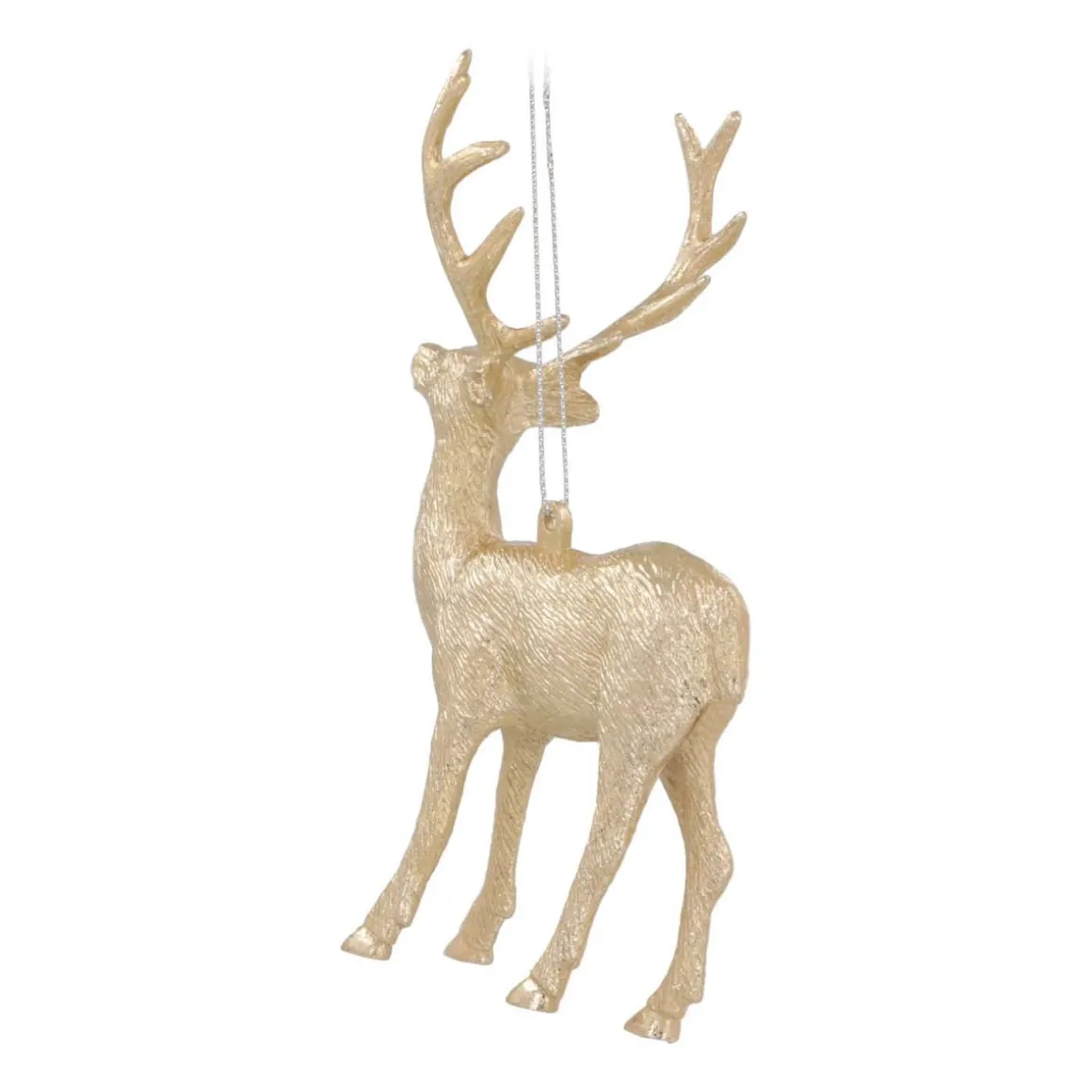 Kunststof Kersthanger Rendier | Champagne | 15 Cm