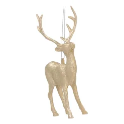 Kunststof Kersthanger Rendier | Champagne | 15 Cm