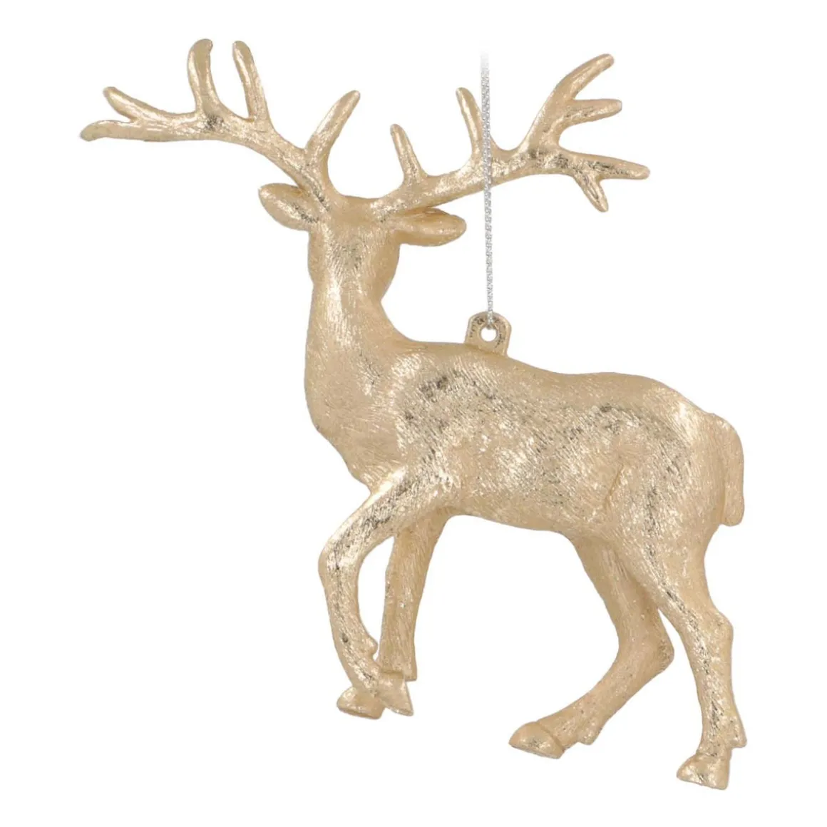 Kunststof Kersthanger Rendier | Champagne | 13 Cm