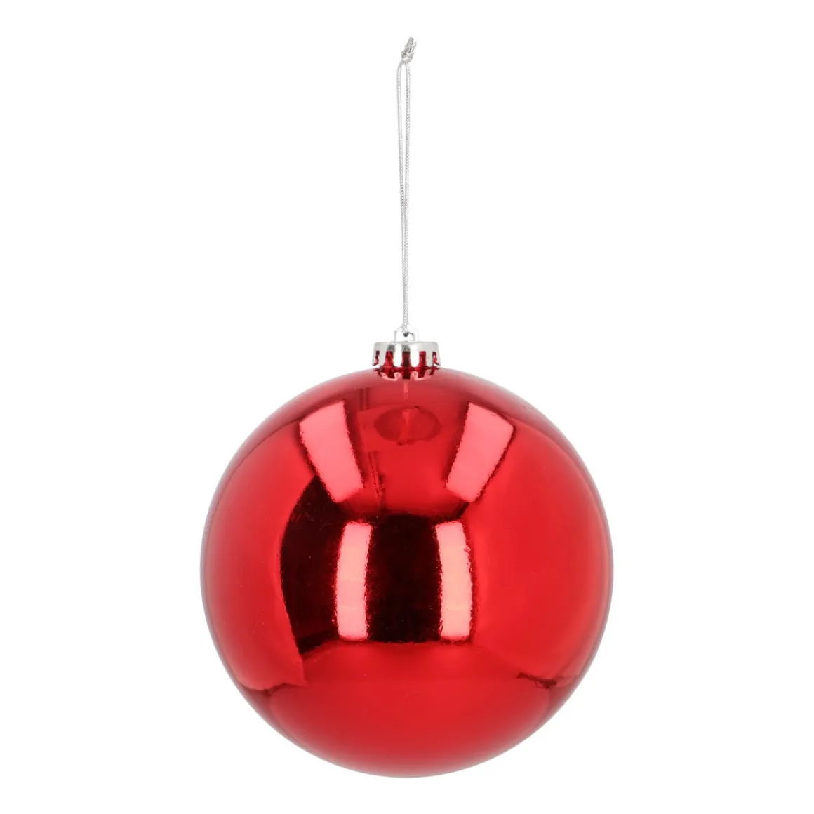 Kunststof XL Kerstbal Rood 15 Cm
