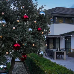 Kunststof XL Kerstbal Rood 15 Cm