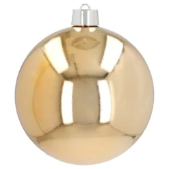 Kunststof XXXL Kerstbal 25 Cm Lichtgoud Glanzend