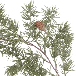 Lange Groene Winterguirlande Met Frost Look