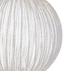 Lavendel Kerstbal Met Glitterstrepen