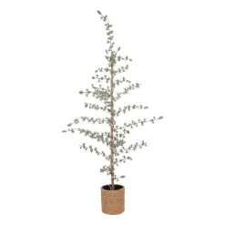 LED Kerstboompje In Pot 90 Cm Met 'frost-look'