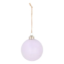 Lila Kerstbal Met 'frozen' Coating