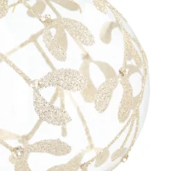 Luchtige Transparante Kerstbal Met Handgeschilderd Motief