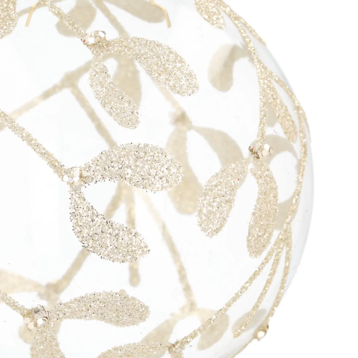 Luchtige Transparante Kerstbal Met Handgeschilderd Motief