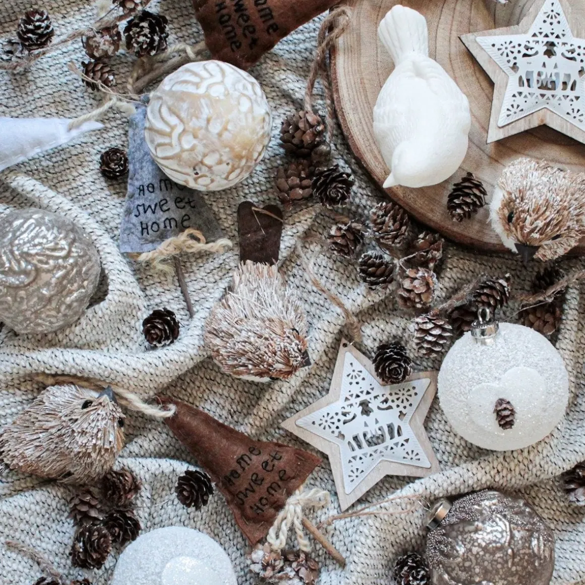 Luxe Glazen Kerstbal Met Motief 8 Cm Champagne