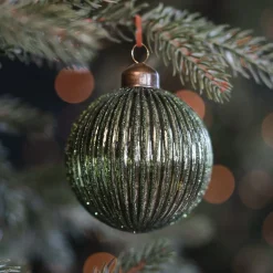 Luxe Groene Kerstbal Met Lampion Reliëf
