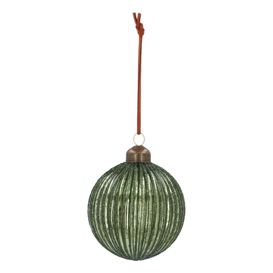 Luxe Groene Kerstbal Met Lampion Reliëf