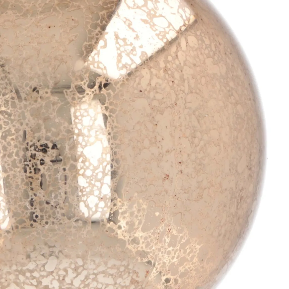 Luxe Kerstbal Craquelé | Glas | Champagne | 10cm