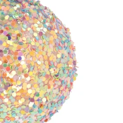 Luxe Kerstbal Gekleurd Glitter | Multi | Glas | 8cm