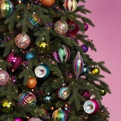 Luxe Kerstbal Met Reflector | Glas | Multi | 8cm