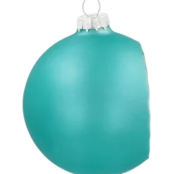 Luxe Kerstbal Met Reflector | Glas | Tealblauw | 8cm