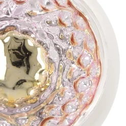 Luxe Kerstbal Met Reflector | Glas | Zilver | 8cm