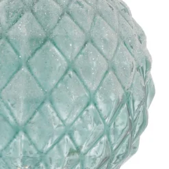 Luxe Kerstbal Ruiten Frost | Glas | Blauw | 8cm