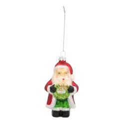 Luxe Kersthanger Kerstman Met Krans 10cm