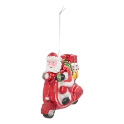 Luxe Kersthanger Kerstman Met Scooter 11cm