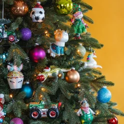 Luxe Krokodil Kersthanger Met Kerstmuts En Kerstbal